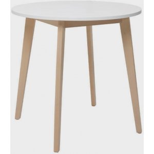 Keita matbord Ø80 cm - Vit/sonoma ek - Ovala & Runda bord