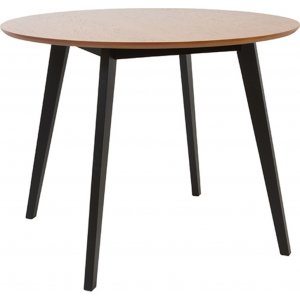 Kelia matbord Ø100 cm - Lärk/svart - Ovala & Runda bord