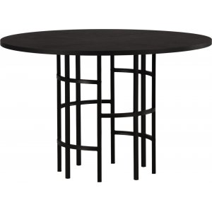 Laholm matbord Ø115 cm - Svart - Ovala & Runda bord