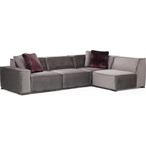 Lego hörnsoffa 190 cm höger - Grå - Hörnsoffor