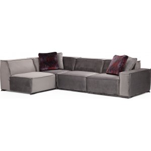 Lego hörnsoffa 190 cm vänster - Grå - Hörnsoffor