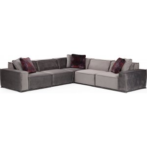 Lego hörnsoffa 300 cm - Grå - Hörnsoffor