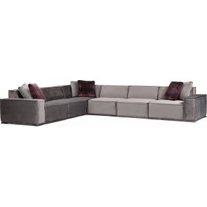 Lego hörnsoffa 388 cm vänster - Grå - Hörnsoffor