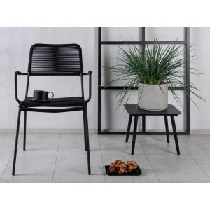 Lindos matstol - Svart - Utematstolar