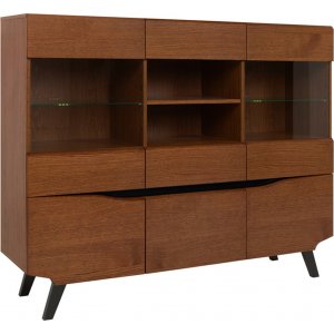 Madison vitrinskåp - Brun ek - Vitrinskåp & Glasskåp -Vitrinskåp & Glasskåp - Hyllor & Förvaring