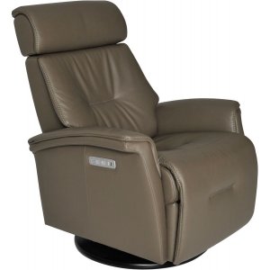 Rome elektrisk reclinerfåtölj - Brunt skinn - Reclinerfåtöljer