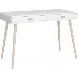 Mino skrivbord 114 x 57 cm - Vit - Skrivbord med hyllor | lådor