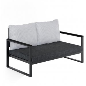 Montreal 2-sits soffa - Antracit + Möbelvårdskit för textilier - Utesoffor