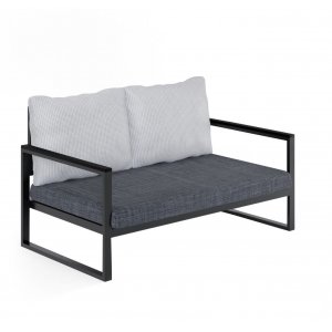 Montreal 2-sits soffa - Grå + Möbelvårdskit för textilier - Utesoffor