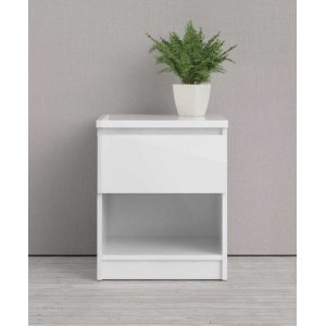 Naia sängbord 1 - Vit - Sängbord -Sovrumsmöbler - Sängbord