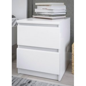 Naia sängbord 2 - Vit - Sängbord -Sovrumsmöbler - Sängbord