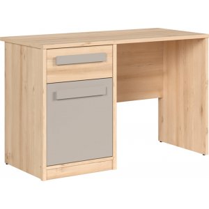 Namek skrivbord 120 x 54 cm - Bok/grå - Skrivbord med hyllor | lådor