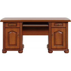 Natalia skrivbord 160 x 75 cm - Körsbärsträ - Skrivbord med hyllor | lådor