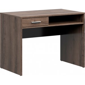 Nepo Plus skrivbord 100 x 59 cm - Mörk ek - Skrivbord med hyllor | lådor
