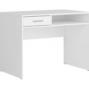 Nepo Plus skrivbord 100 x 59 cm - Vit - Skrivbord med hyllor | lådor