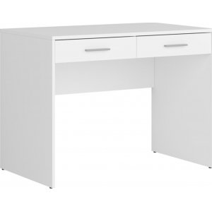 Nepo Plus skrivbord med 2 lådor 100 x 59 cm - Vit - Skrivbord med hyllor | lådor