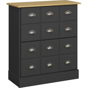 Nola skoskåp - Svart/beige - Skoskåp -Skoskåp - Hallmöbler