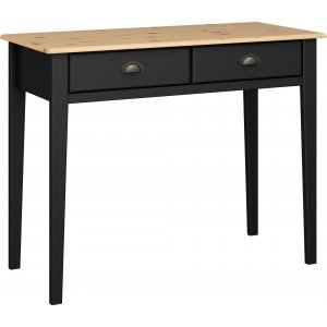 Nola skrivbord 95 x 45 cm - Svart/beige - Skrivbord med hyllor | lådor