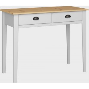 Nola skrivbord 95 x 45 cm - Vit/beige - Skrivbord med hyllor | lådor