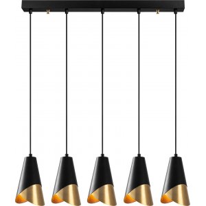 Pacman taklampa 6261 - Svart/guld - Pendellampor