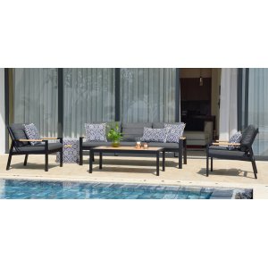 Panama loungegrupp 2 - Svart/gul - Loungegrupper