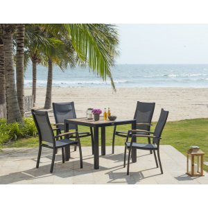 Panama matgrupp 1 - Svart/teak - Utematgrupper