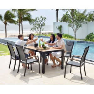 Panama matgrupp 3 - Svart/teak - Utematgrupper