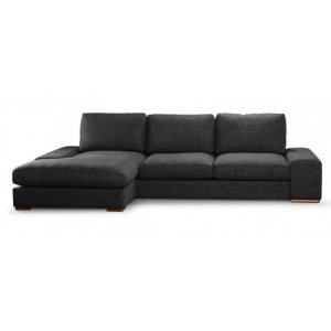 Quattro Lounge divansoffa 3-sits XL - Lux 08 - Mörkgrå