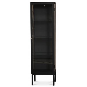 Revel vitrinskåp 140x40 cm - Svart / Glas - Vitrinskåp & Glasskåp -Vitrinskåp & Glasskåp - Hyllor & Förvaring