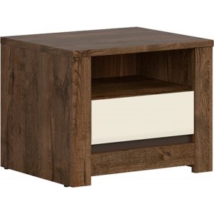 Ruso sängbord - Ek/pärlvit - Sängbord -Sovrumsmöbler - Sängbord