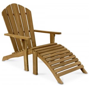 Saltö däckstol med fotpall - Teak + Möbelpolish - Solstolar & Däckstolar