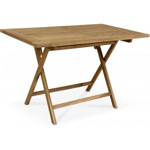 Saltö vikbart matbord i teak - 120x70 cm + Träolja för möbler - Utematbord