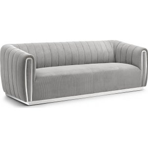 Santorini 3-sits soffa - Grå manchester - 3-sits soffor