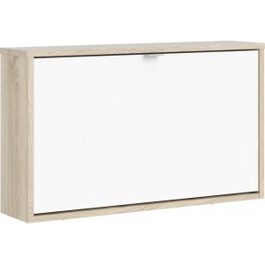 Shoes vägghängt skoskåp - Ek/vit - Skoskåp -Skoskåp - Hallmöbler