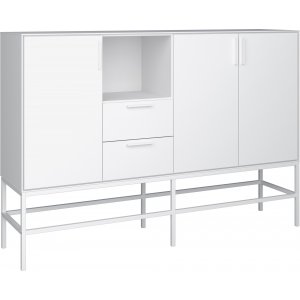 Slimline förvaringsmöbel 160 x 42 x 111 cm - Vit - Skåp -Skåp - Hyllor & Förvaring