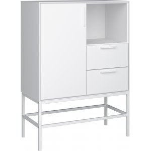 Slimline förvaringsmöbel 80 x 42 x 111 cm - Vit - Skåp -Skåp - Hyllor & Förvaring