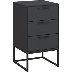 Slimline sängbord 3 - Grå/svart - Sängbord -Sovrumsmöbler - Sängbord