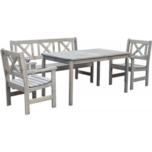 Soffgrupp Europe - Klassisk grå + Skyddande sprayvax - Utematgrupper