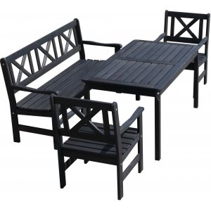 Soffgrupp Europe - Klassisk svart + Möbelpolish - Utematgrupper