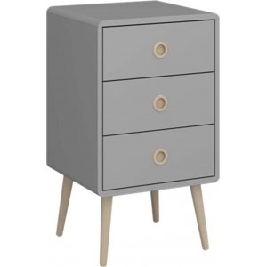 Softline sängbord 3 - Grå - Sängbord -Sovrumsmöbler - Sängbord