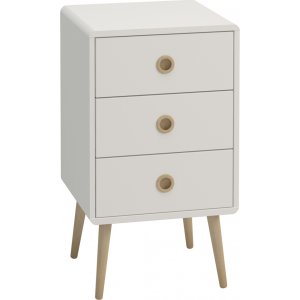 Softline sängbord 3 - Vit - Sängbord -Sovrumsmöbler - Sängbord