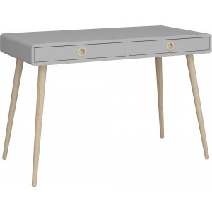 Softline skrivbord 114 x 57 cm - Grå - Skrivbord med hyllor | lådor