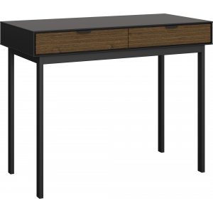 Soma skrivbord 100 x 51 cm - Svart/espresso - Skrivbord med hyllor | lådor
