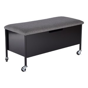 Sture sittbänk med hjul och förvaring 90 - svart - Sittbänkar