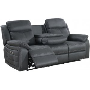 Teddy elektrisk 3-sits reclinersoffa - Grå - Biosoffor & Reclinersoffor