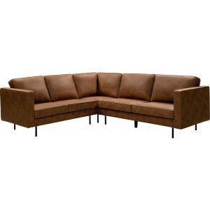 Balbus hörnsoffa 2+3 - Cognac - Hörnsoffor