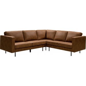 Balbus hörnsoffa 3+2 - Cognac - Hörnsoffor