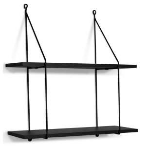 Vesper vägghylla med två hyllplan - Svart - Vägghyllor -Hyllor & Förvaring - Hyllor