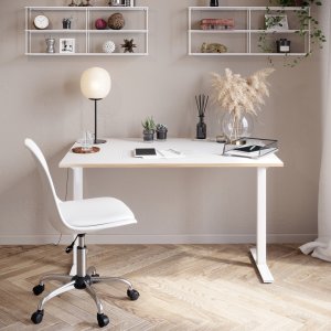 Wedge höj och sänkbart skrivbord Elektriskt 120x80 cm - Vit HPL -Restaurangmöbler & hotellmöbler - Övriga restaurangmöbler