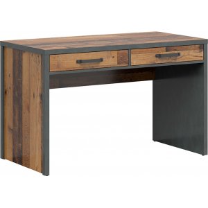 Weston skrivbord 120 x 60 cm - Vintage furu/grå - Skrivbord med hyllor | lådor